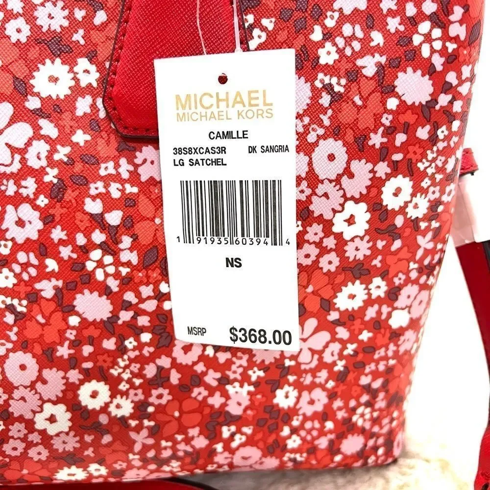 🔥🎁NWT! Michael Kors CAMILLE Large Satchel Handbag Msrp:$368.00